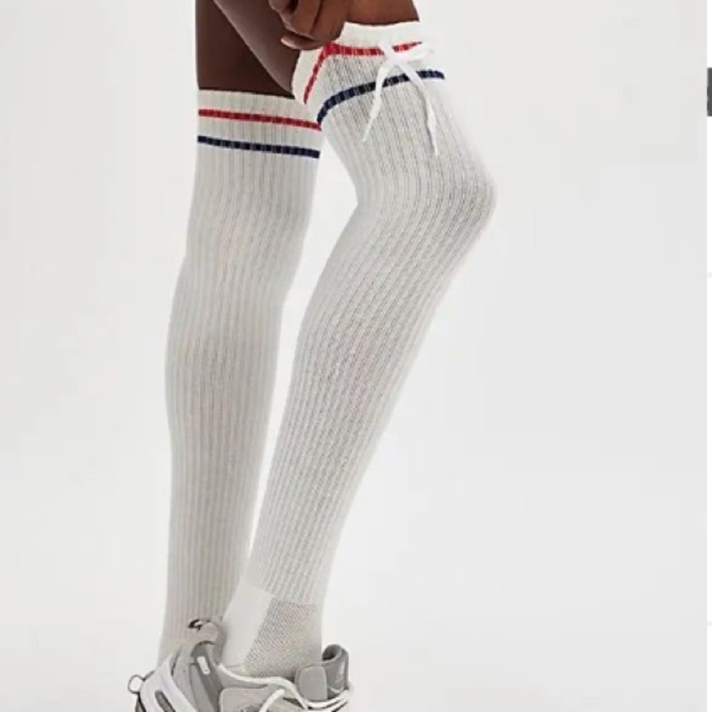 FP Movement Knee-High Socks with bow-White - Picture 2 of 3